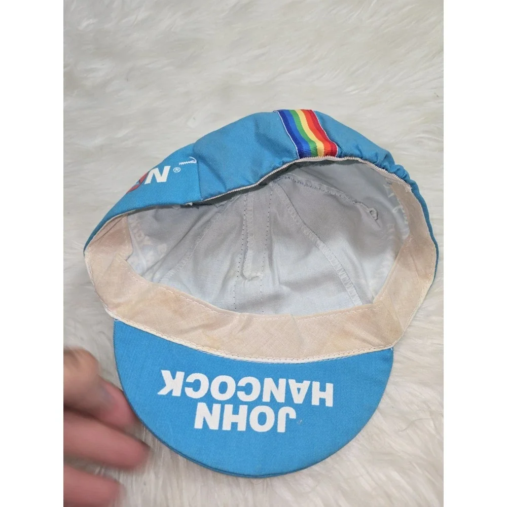 Vintage Blue Rainbow 1993 New York City John Hancock Marathon Hat Cap